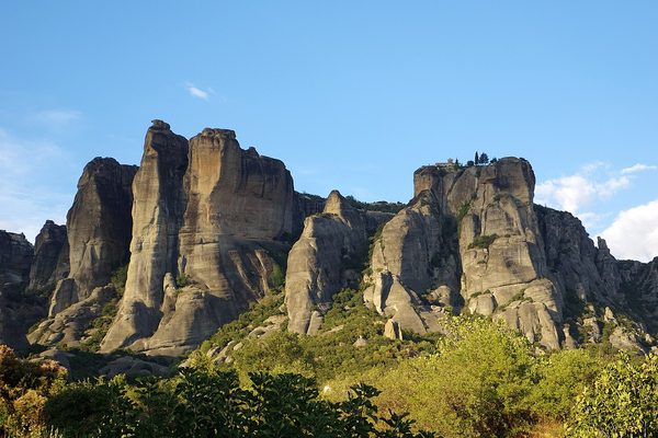 The Meteora rocks seen from Kalambaka